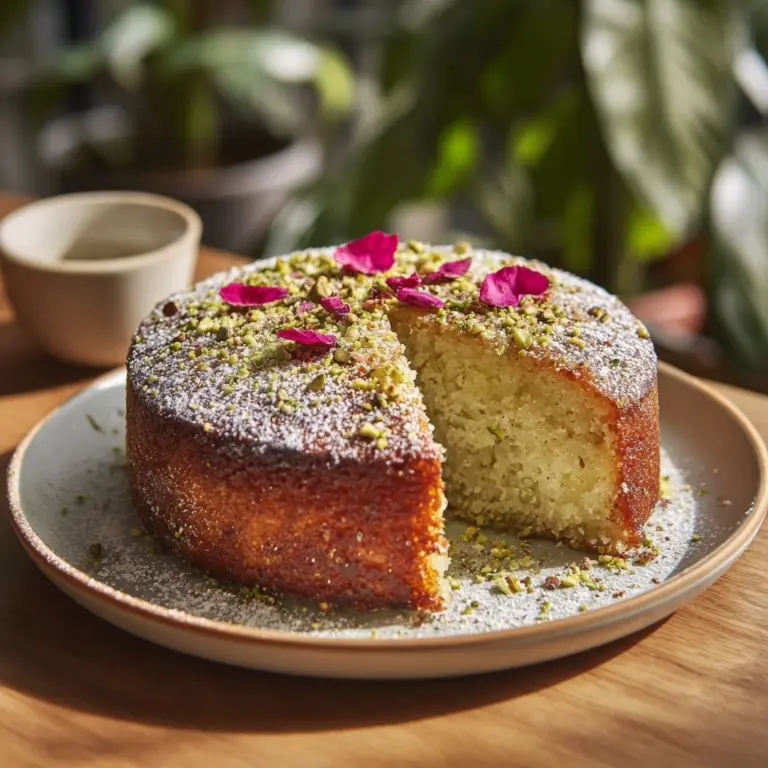 Rosewater Pistachio Cake Recipe