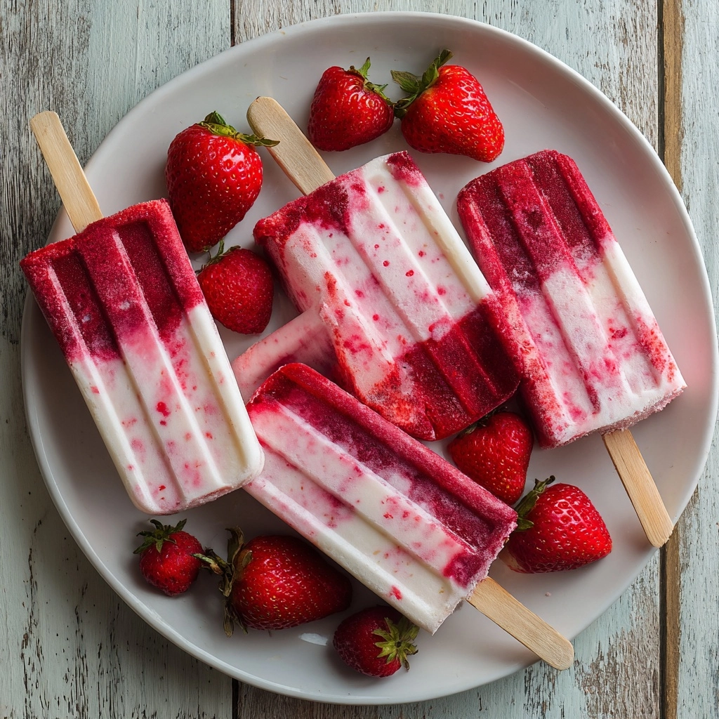 Strawberry Breakfast Popsicles Recipe - Recipe Image
