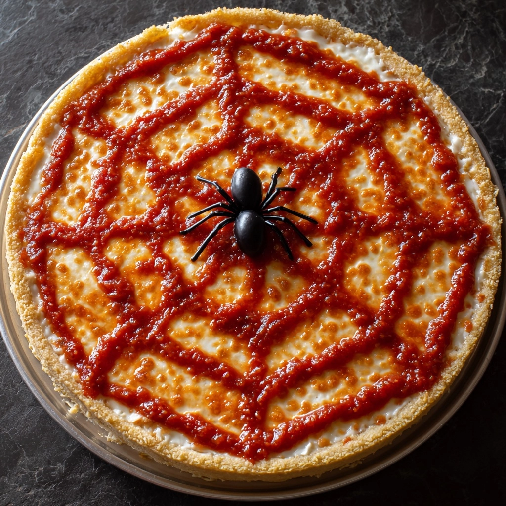 Spiderweb Pizzas Recipe - Recipe Image