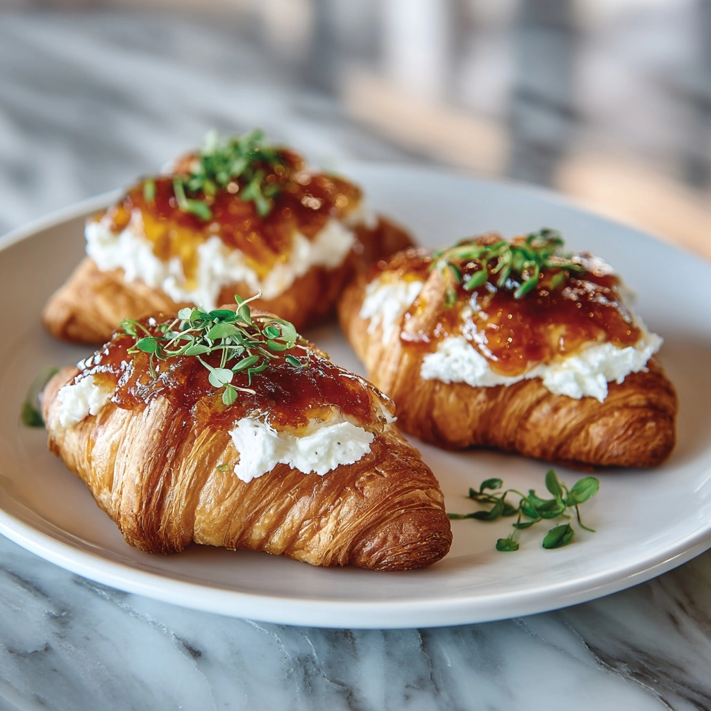 Whipped Ricotta with Burnt Honey Croissants Recipe - Recipe Image