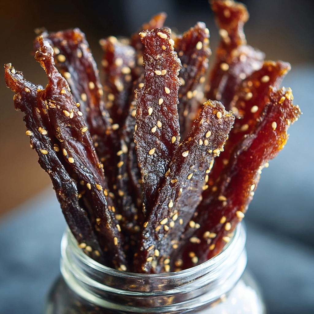 Honey Garlic Chicken Jerky Recipe - Recipe Image