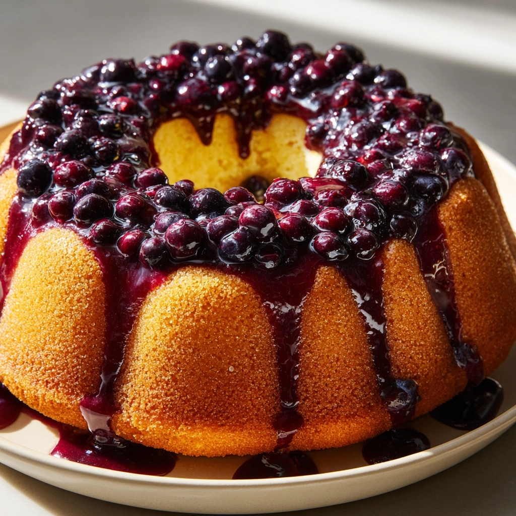 Sour Cream Blueberry Coffee Cake Recipe - Recipe Image