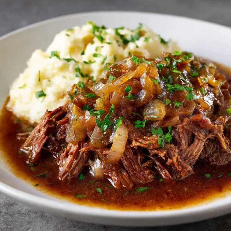 Slow Cooker French Onion Pot Roast Recipe