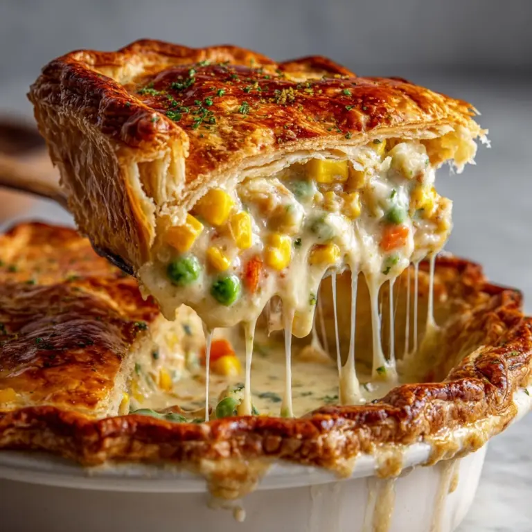 Biscuit Topped Cheesy Chicken Pot Pie Recipe