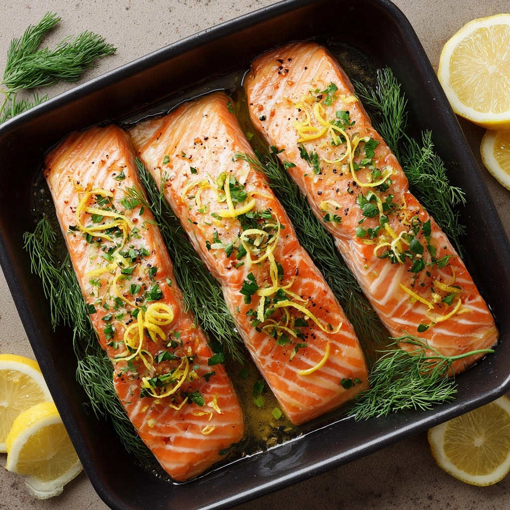 Baked Salmon with Lemon and Dill Recipe - Recipe Image