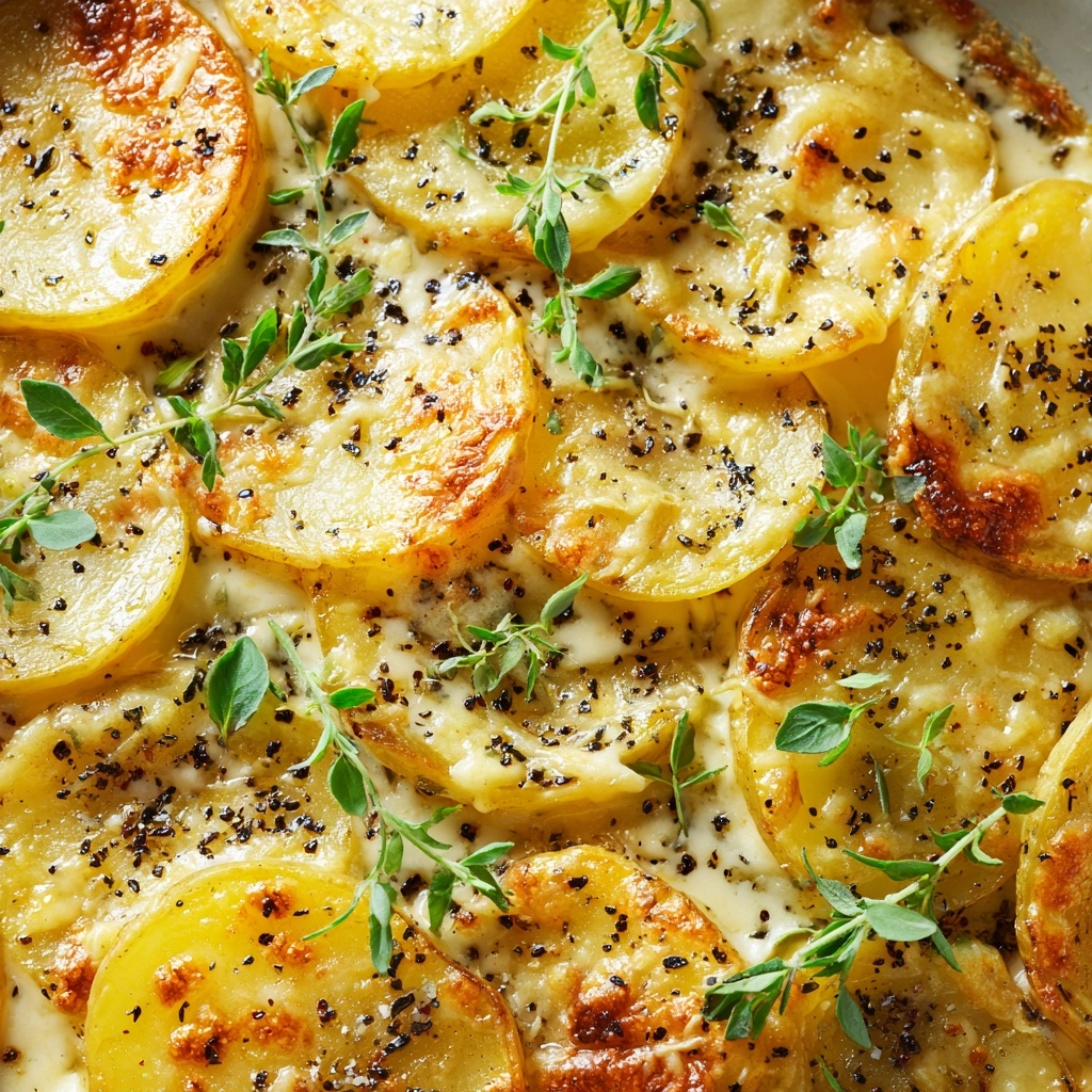 Crispy Parmesan and Gruyere Potato Gratin Recipe - Recipe Image