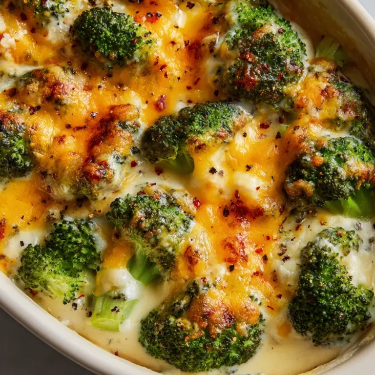 Chicken with Broccoli in a Creamy Cheesy Sauce Recipe