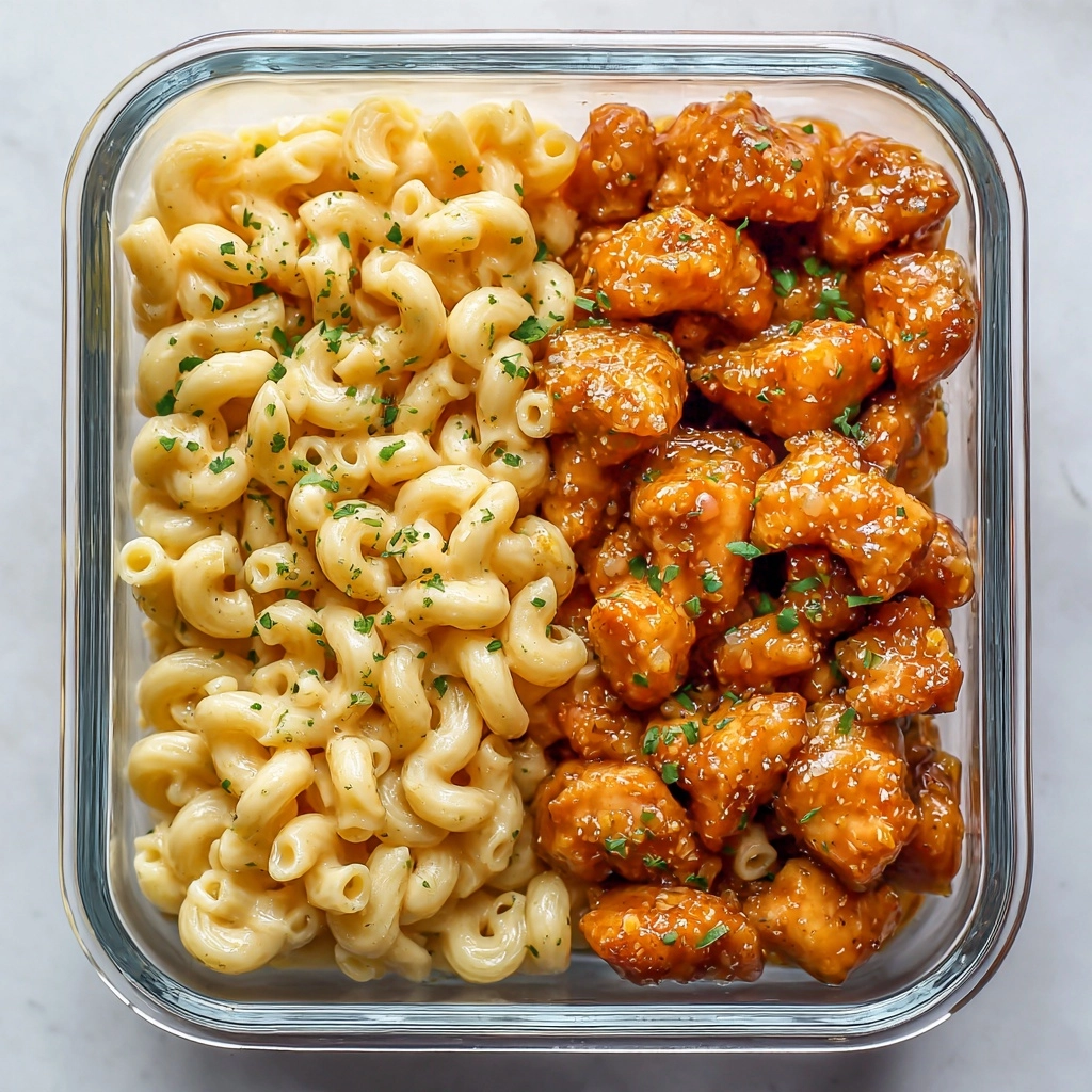 High Protein Honey Garlic Butter Chicken with Mac & Cheese Recipe - Recipe Image