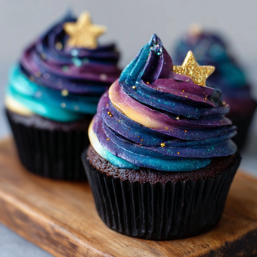 Milky Way Galaxy Cupcakes Recipe - Recipe Image