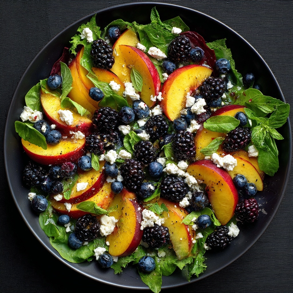Blueberry Peach Feta Salad Recipe - Recipe Image