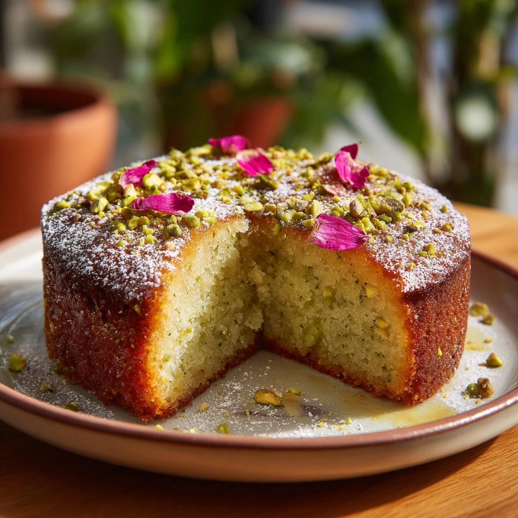 Rosewater Pistachio Cake Recipe - Recipe Image