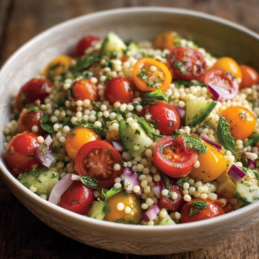 Cherry Tomato Couscous Salad Recipe - Recipe Image
