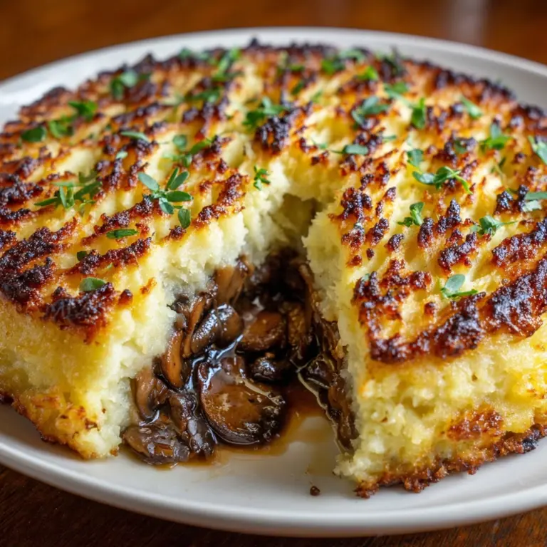 Shiitake Cottage Pie with Cauliflower Mash Recipe