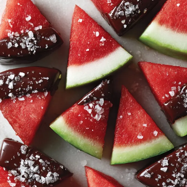 Sea Salt Dark Chocolate Watermelon Slices Recipe