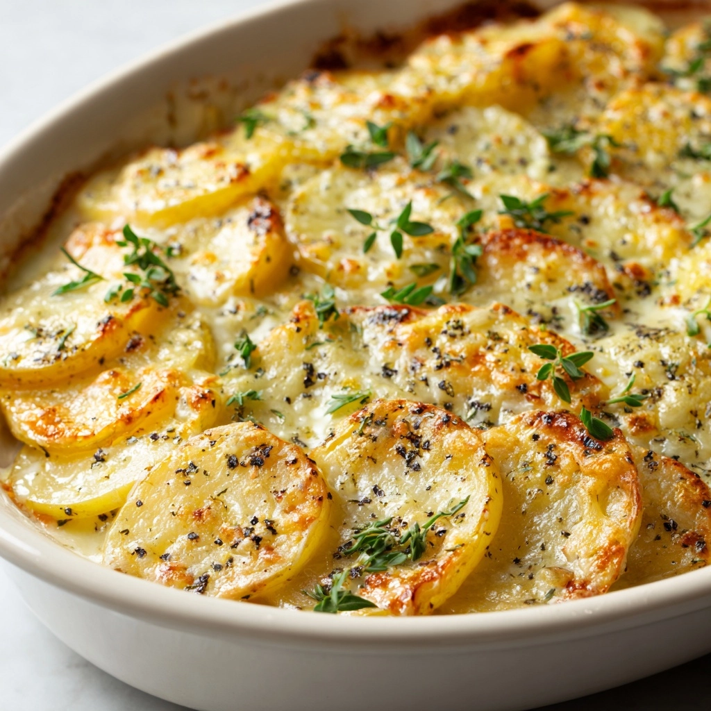 Crispy Parmesan and Gruyere Potato Gratin Recipe - Recipe Image