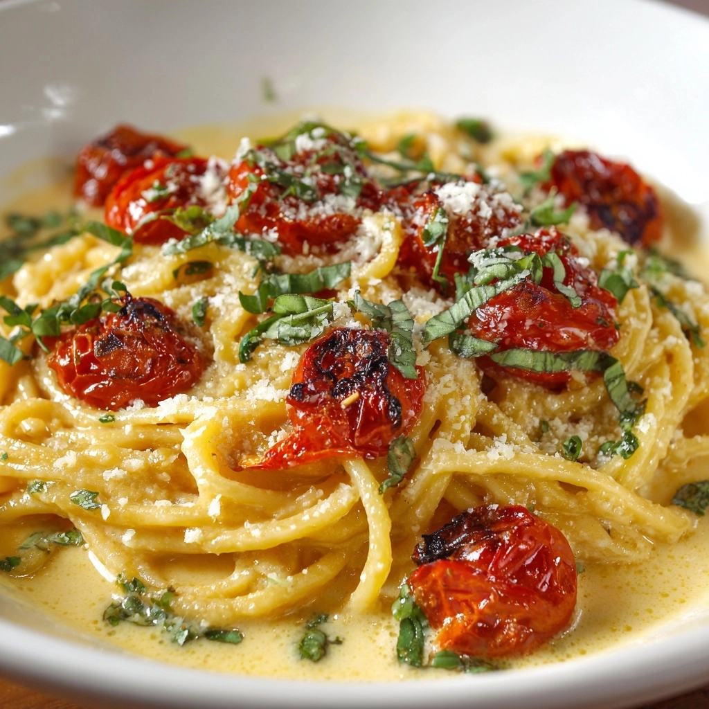 Roasted Tomato and Garlic Ricotta Pasta Recipe - Recipe Image