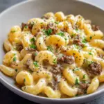 Creamy Ground Beef Alfredo Pasta Recipe