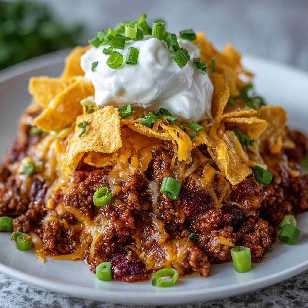 Easy Frito Pie Casserole Recipe - Recipe Image