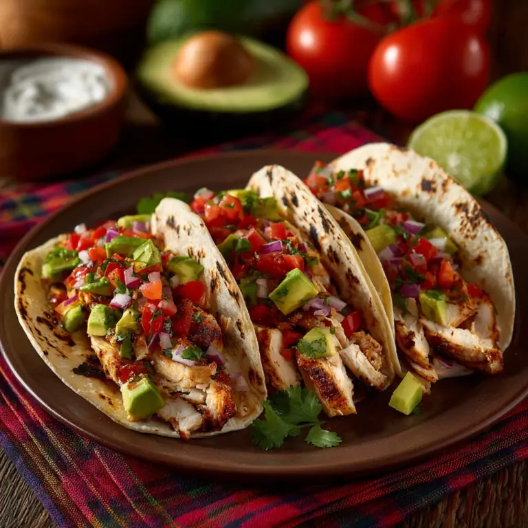 Grilled Chicken Tacos with Spiced Mayo and Avocado Salsa Recipe