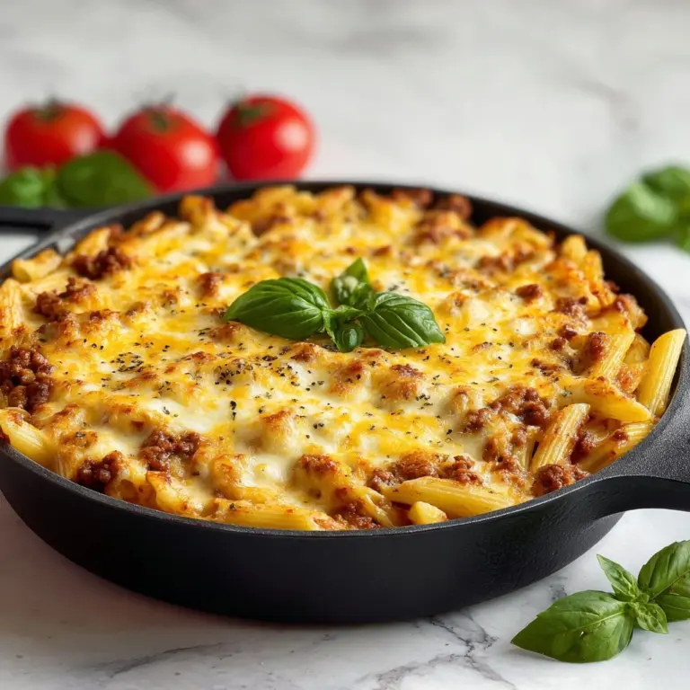 Cheesy Penne with Ground Beef: A Deliciously Easy Recipe for Dinner Recipe