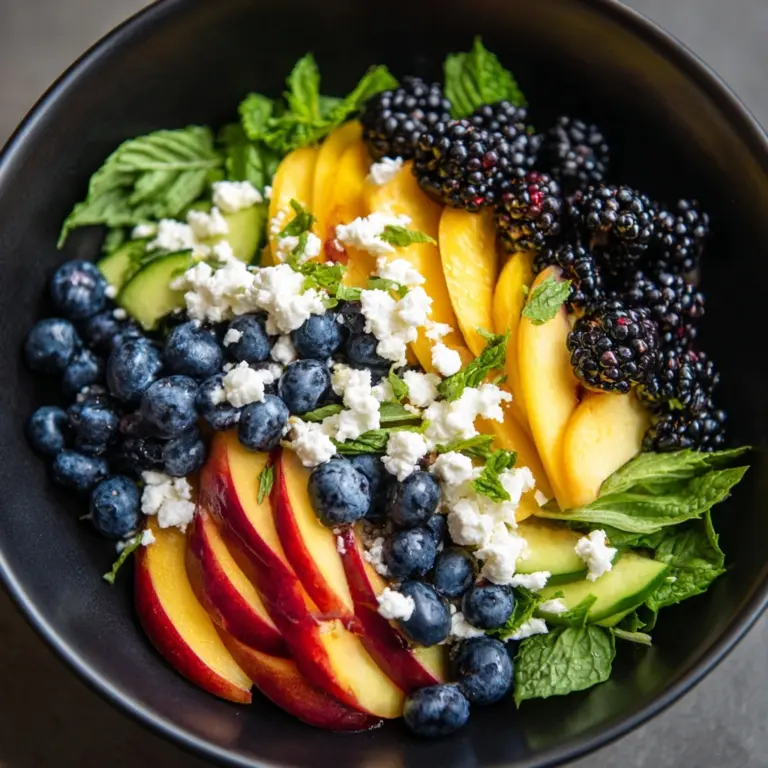 Blueberry Peach Feta Salad Recipe