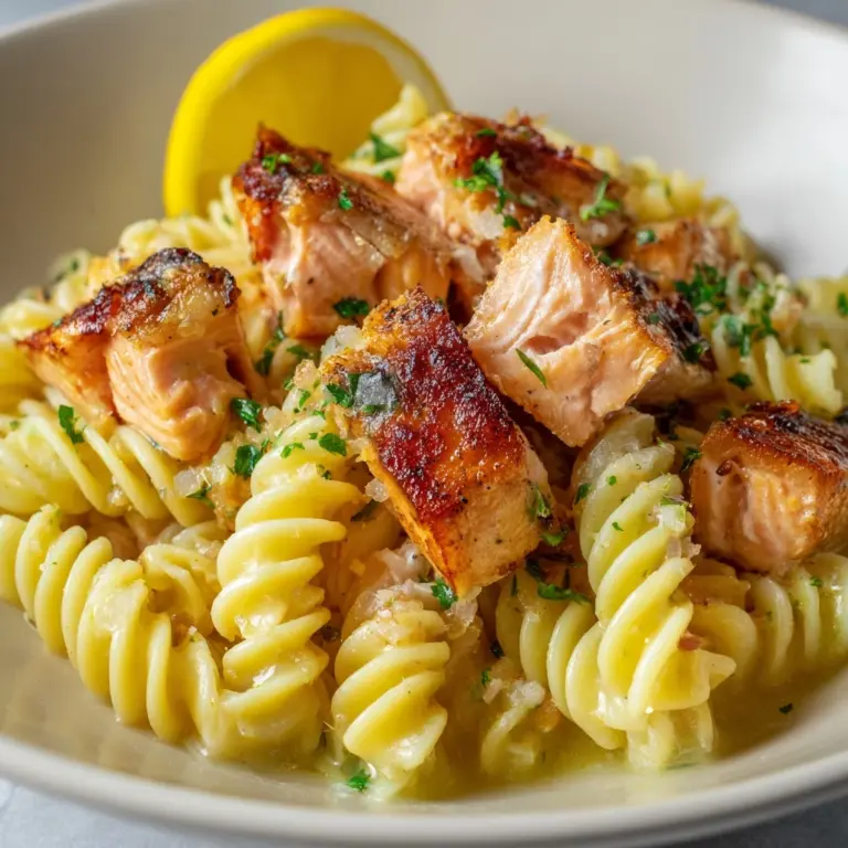 Salmon Bites with Lemon Butter Orzo Recipe