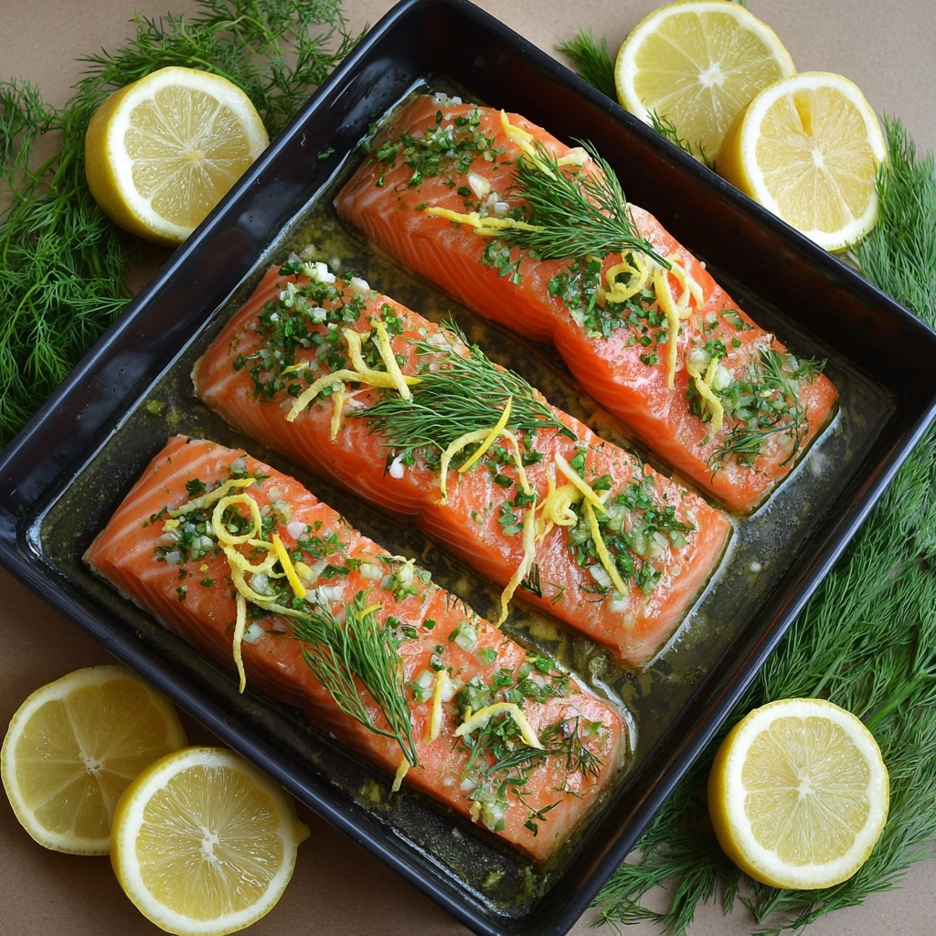 Baked Salmon with Lemon and Dill Recipe - Recipe Image