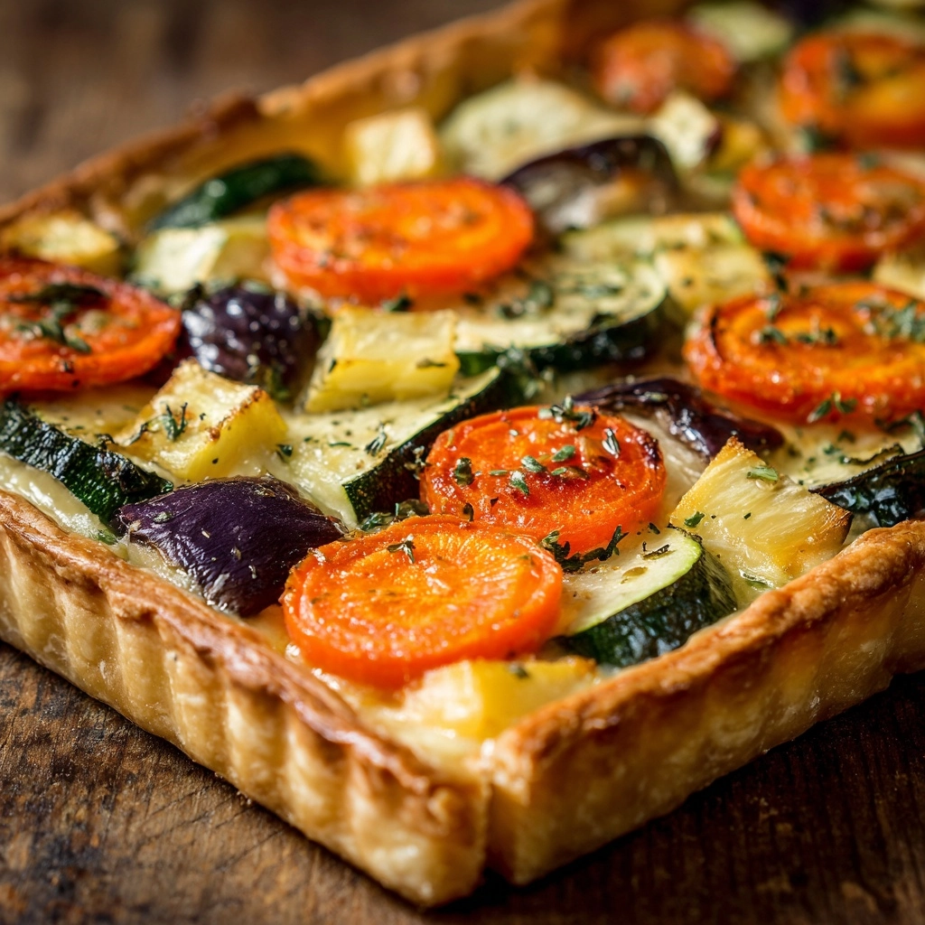 Roast Vegetable Tart Recipe - Recipe Image