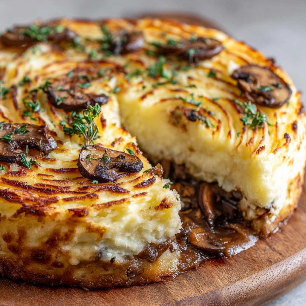 Shiitake Cottage Pie with Cauliflower Mash Recipe - Recipe Image