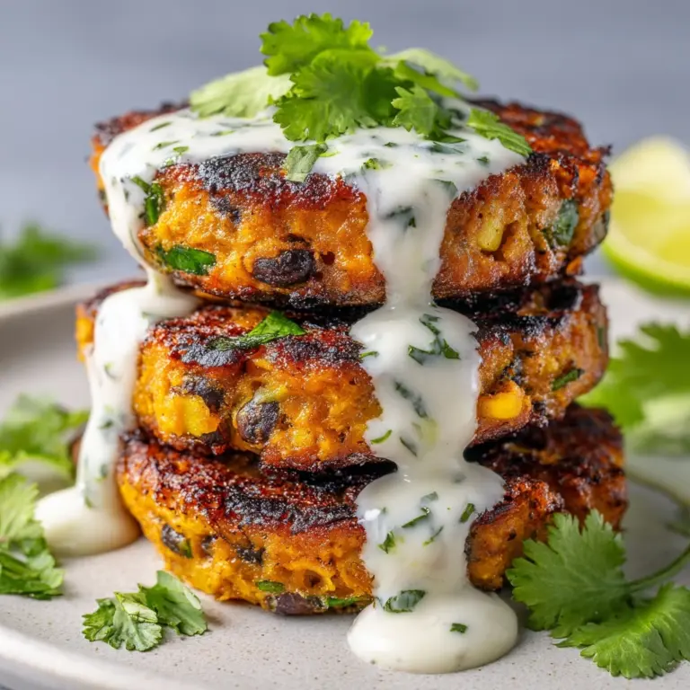 Lime Drenched Sweet Potato Black Bean Patties Recipe