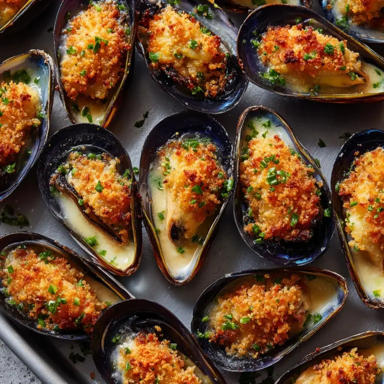 Stuffed Baked Mussels (Baked Tahong) Recipe