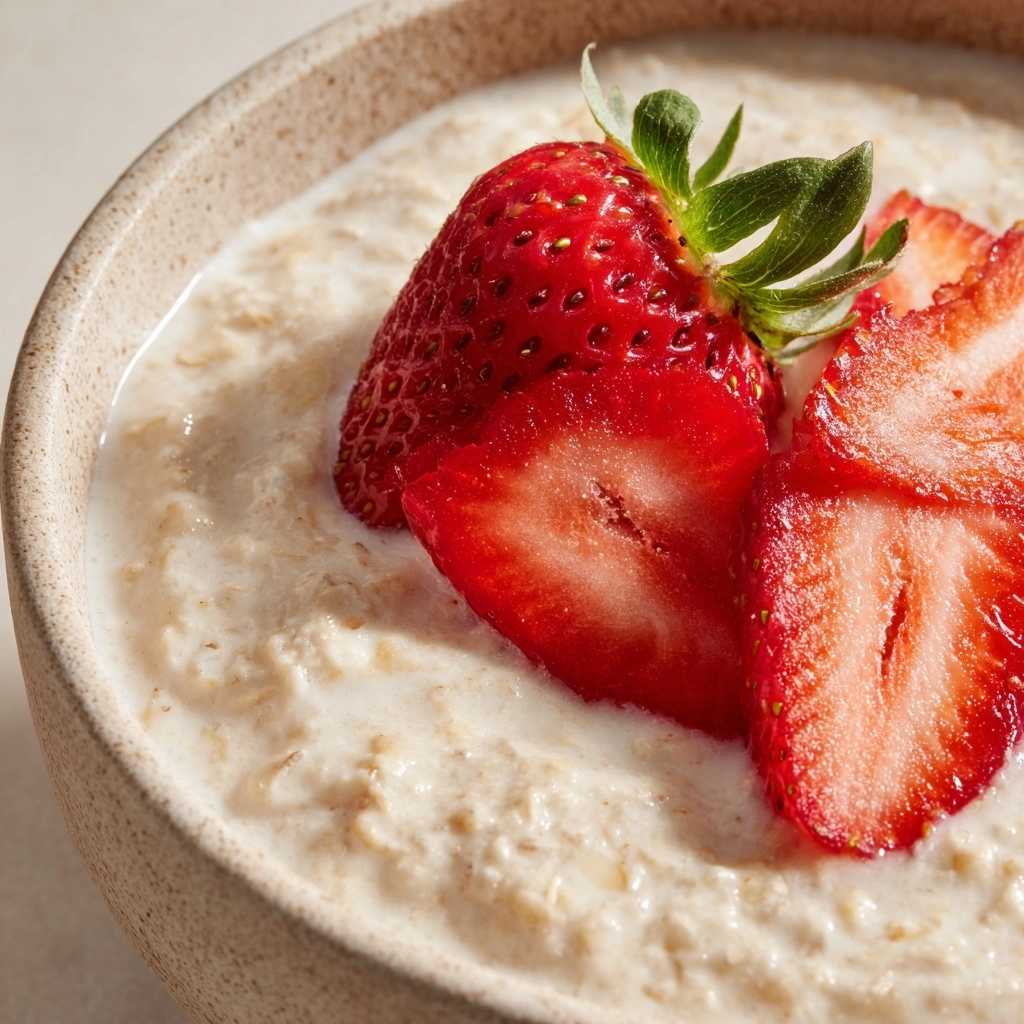 Crock Pot Strawberry and Cream Oatmeal Recipe - Recipe Image