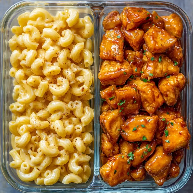 High Protein Honey Garlic Butter Chicken with Mac & Cheese Recipe