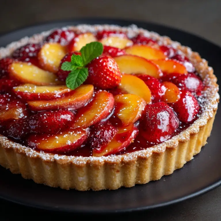 Strawberry Peach Cake Recipe