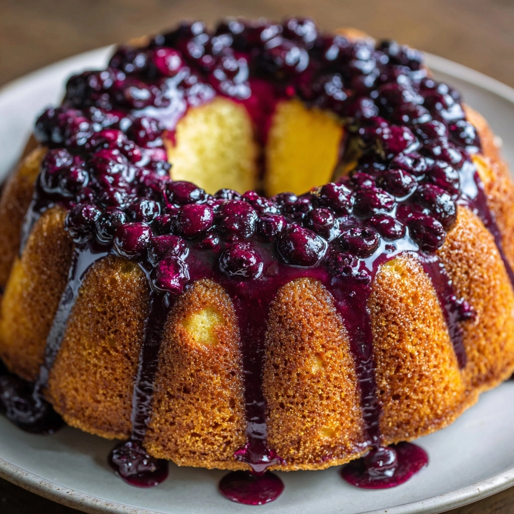 Sour Cream Blueberry Coffee Cake Recipe - Recipe Image