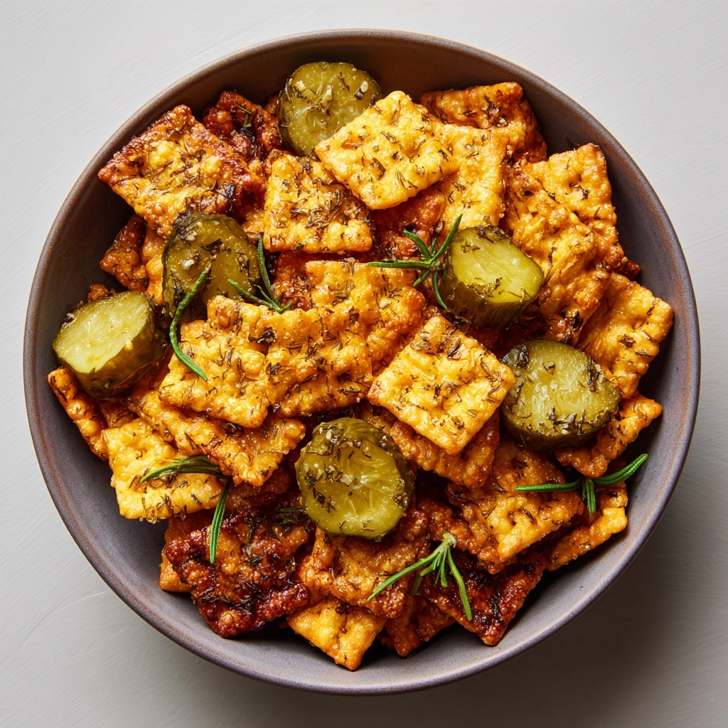 Dill Pickle Chex Mix Recipe - Recipe Image