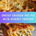 Biscuit Topped Cheesy Chicken Pot Pie Recipe