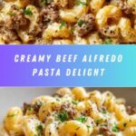 Creamy Ground Beef Alfredo Pasta Recipe
