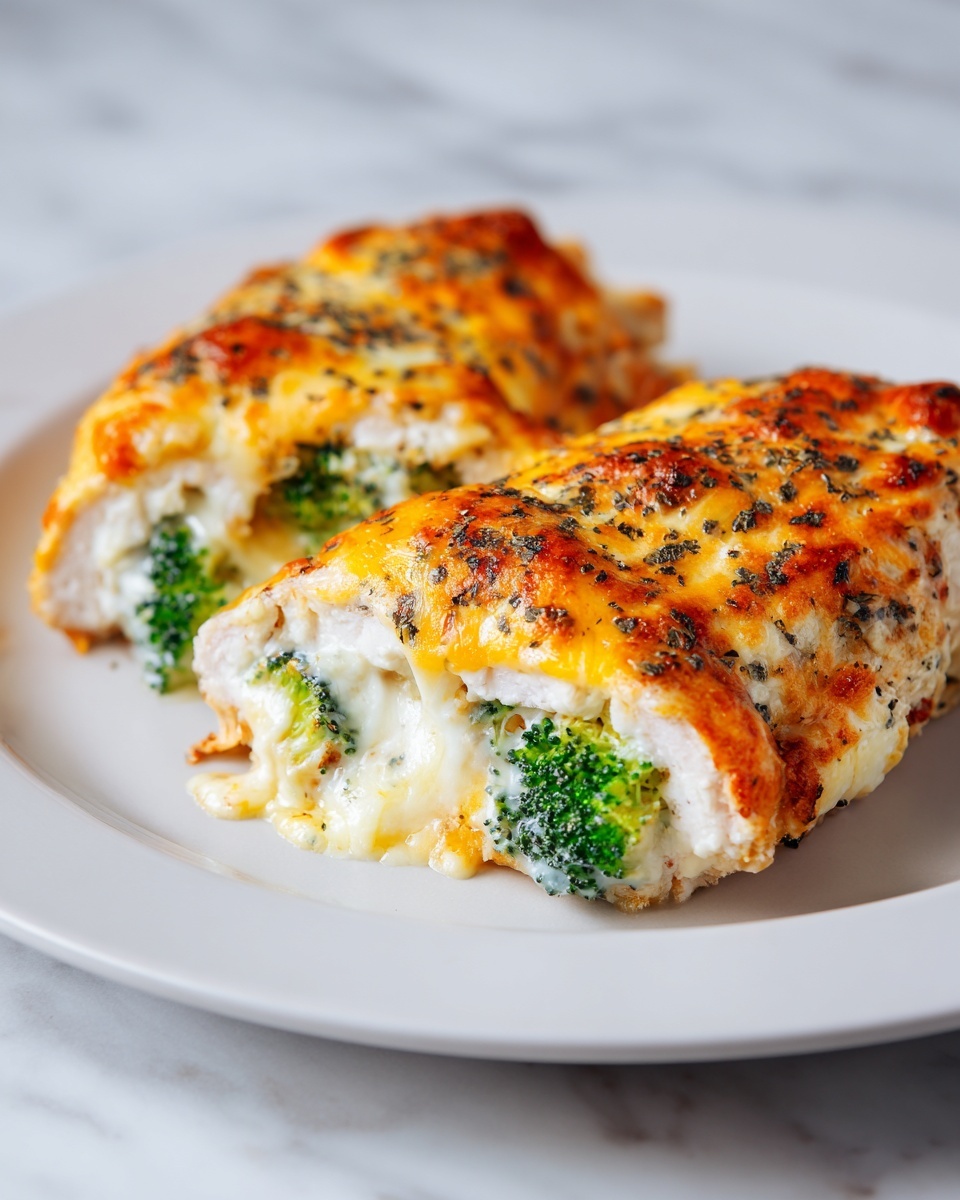 Broccoli Cheddar Stuffed Chicken Recipe - Recipe Image