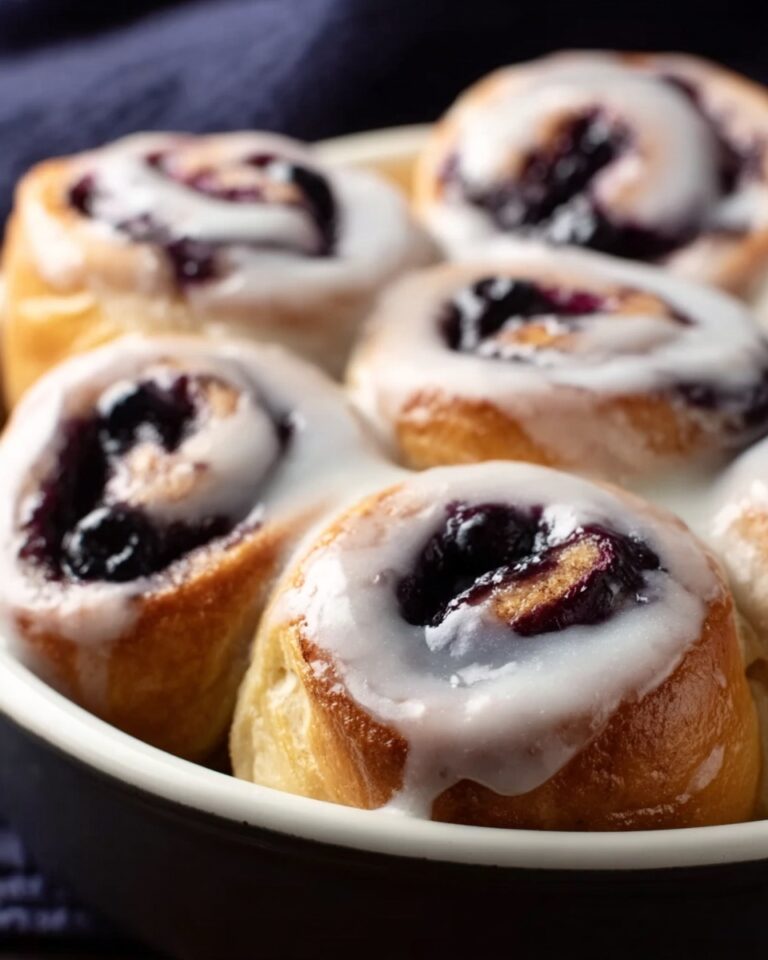 Blueberry Cinnamon Rolls with Vanilla Glaze Recipe