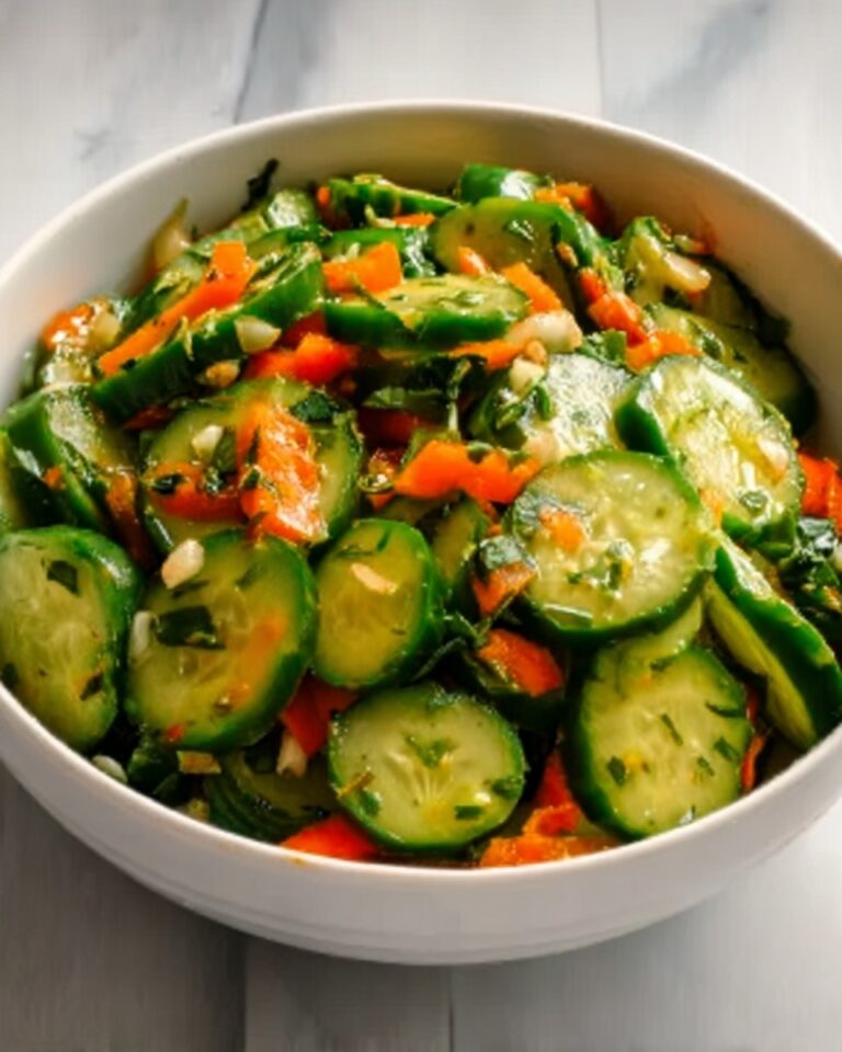 Cucumber and Carrot Salad with Soy-Vinegar Dressing Recipe