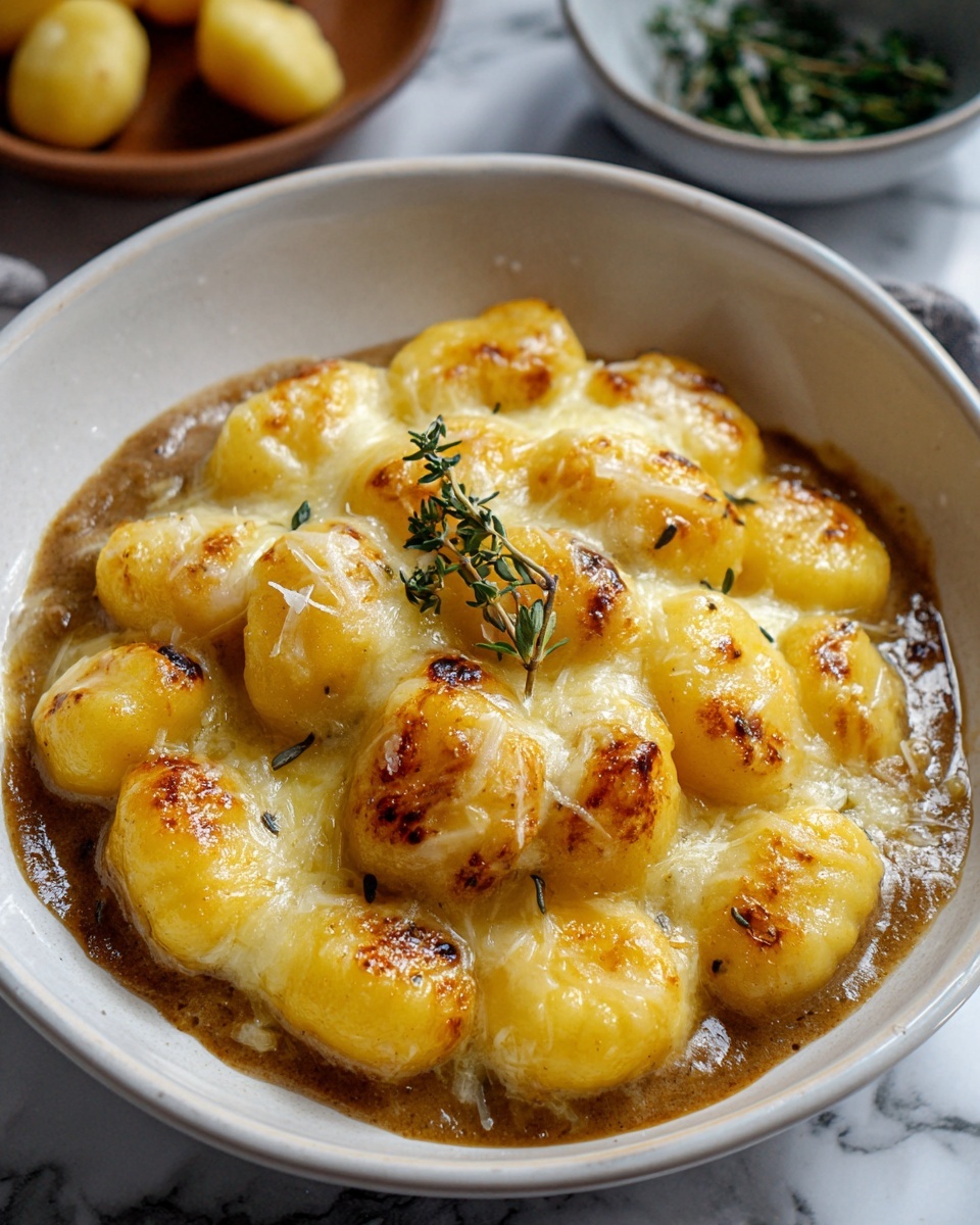 Baked French Onion Gnocchi Recipe - Recipe Image