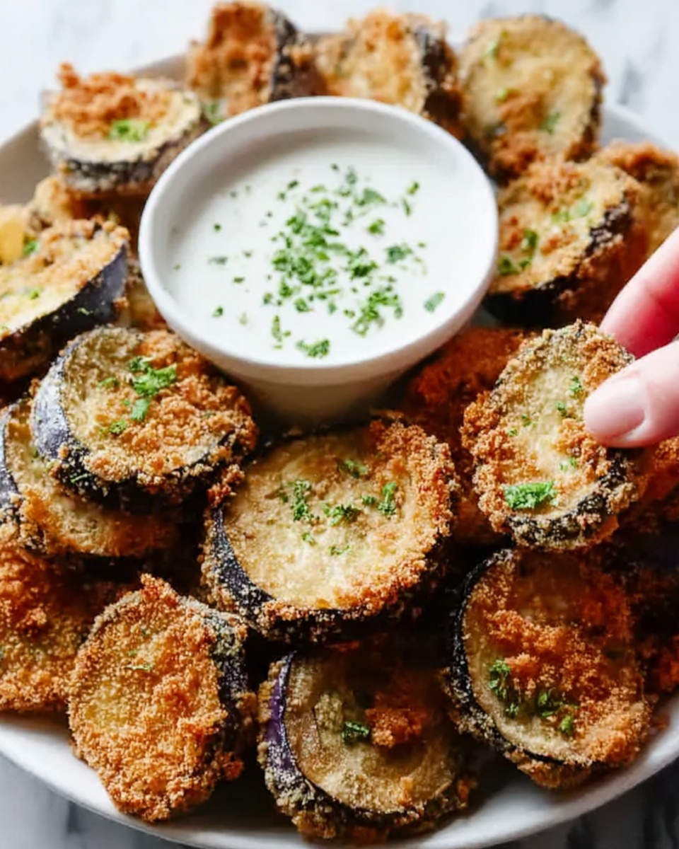 Fried Sliced Mushrooms with Ranch Dipping Sauce Recipe - Recipe Image