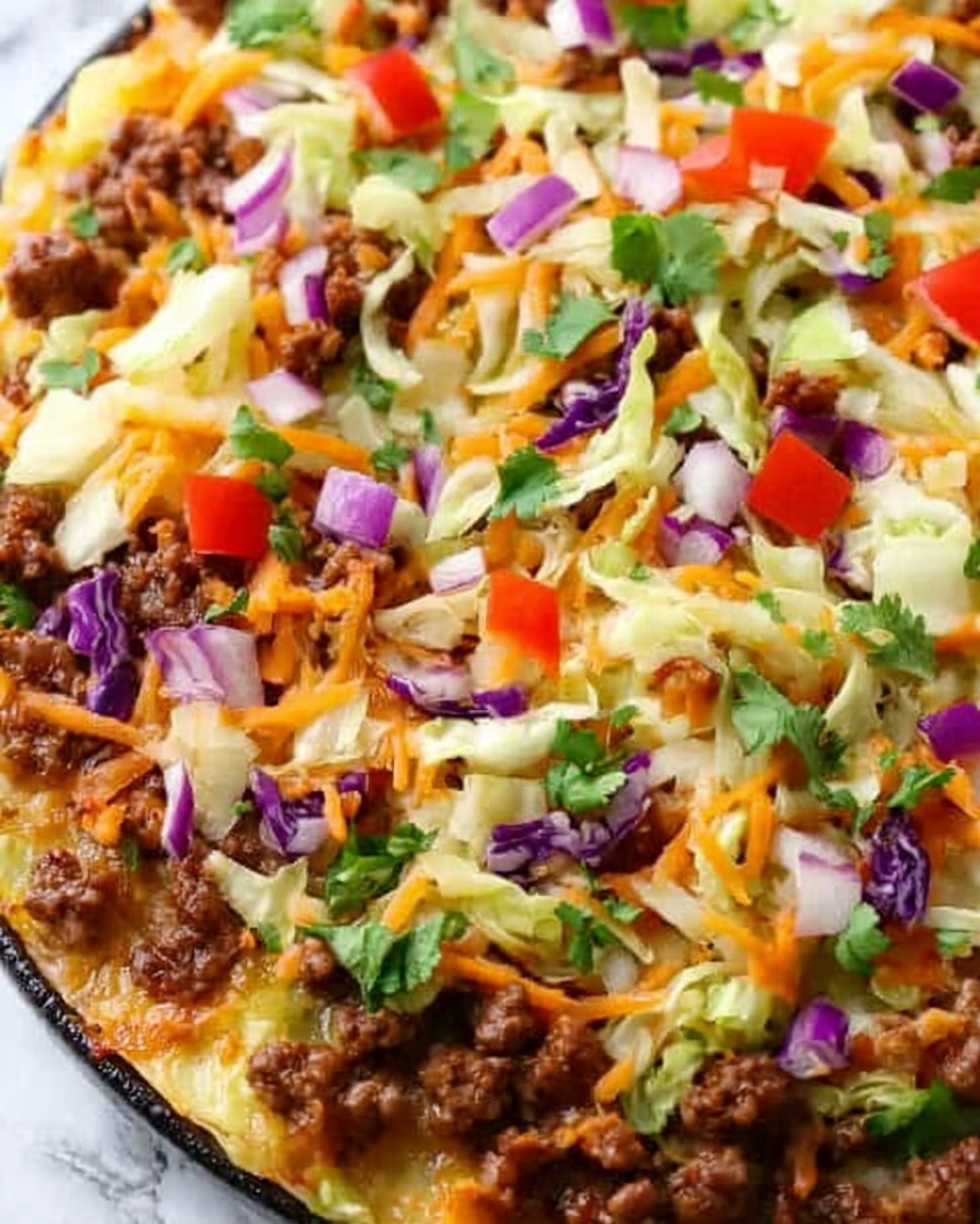Ground Beef Taco Cabbage Skillet Recipe - Recipe Image