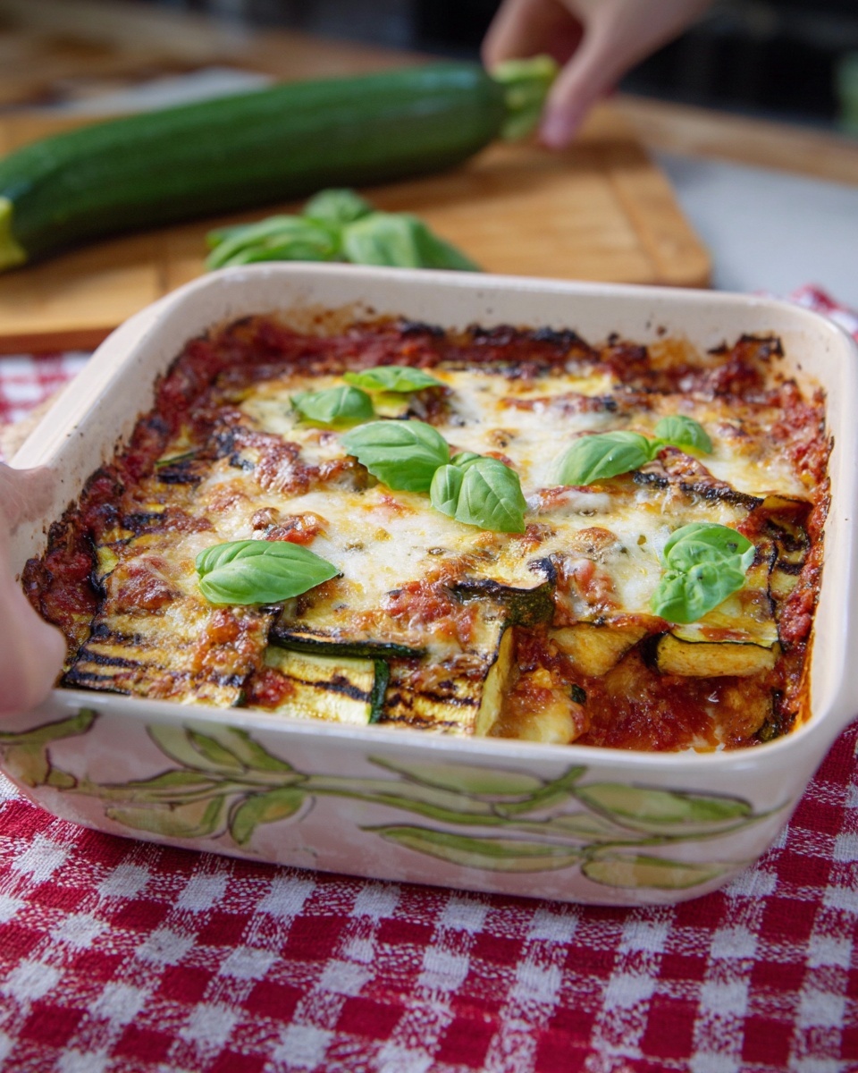 Layered Zucchini Ricotta Melts with Marinara Recipe - Recipe Image