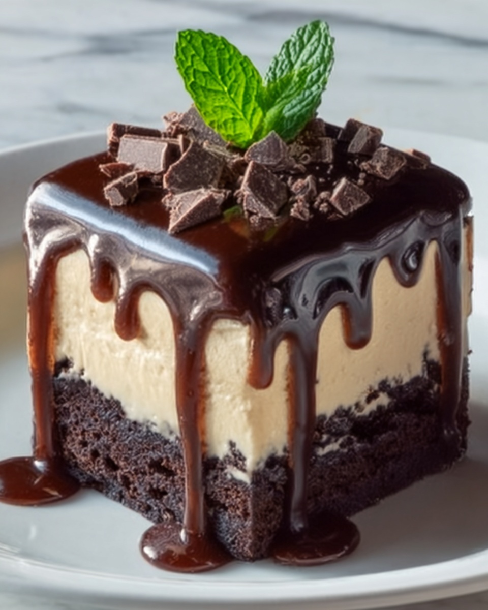 Chocolate Poke Cake with Fudge Sauce and Whipped Cream Recipe - Recipe Image