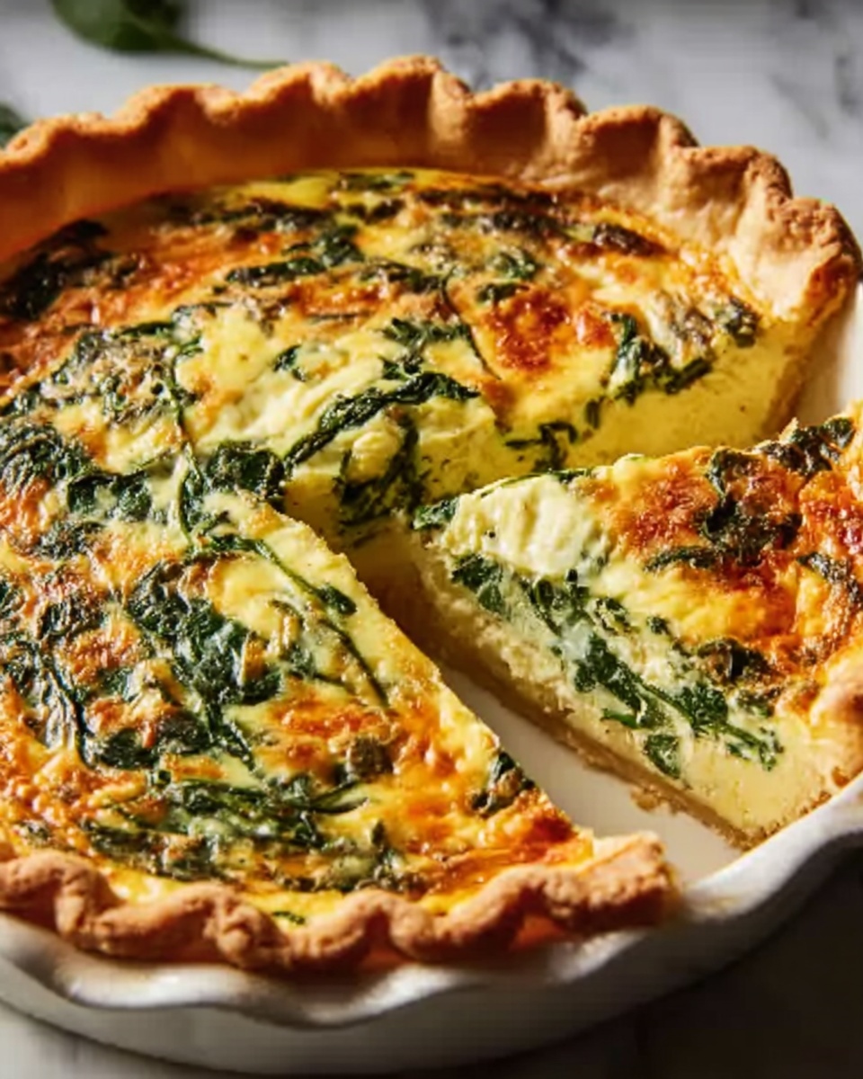Elegant Ricotta and Spinach Quiche Recipe - Recipe Image