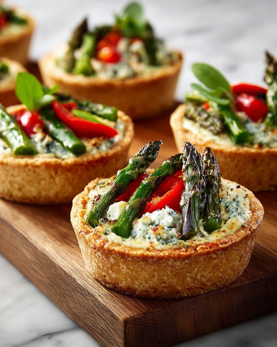 Roasted Red Pepper Asparagus Mini Tarts Recipe - Recipe Image