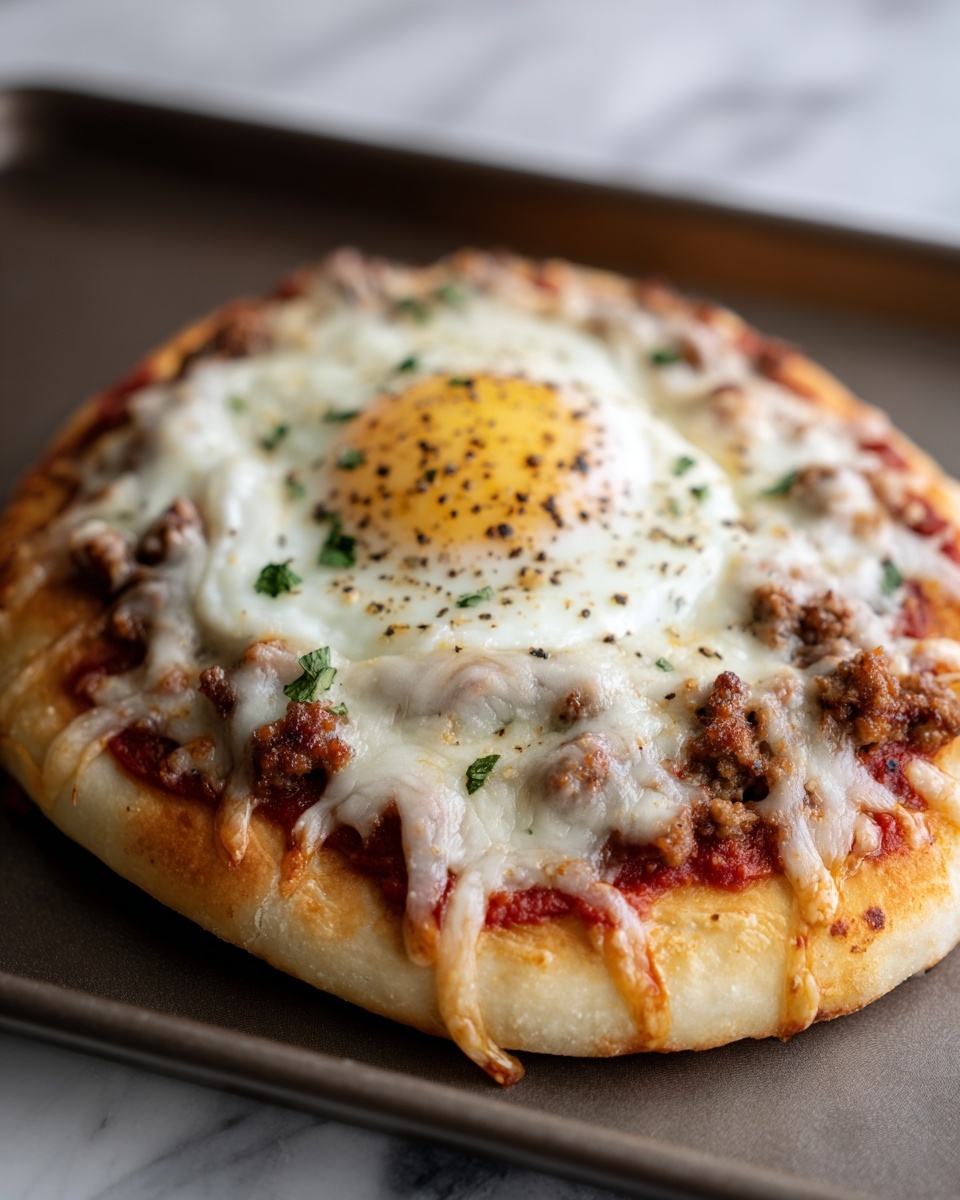 Sausage and Egg Breakfast Pizzas Recipe - Recipe Image