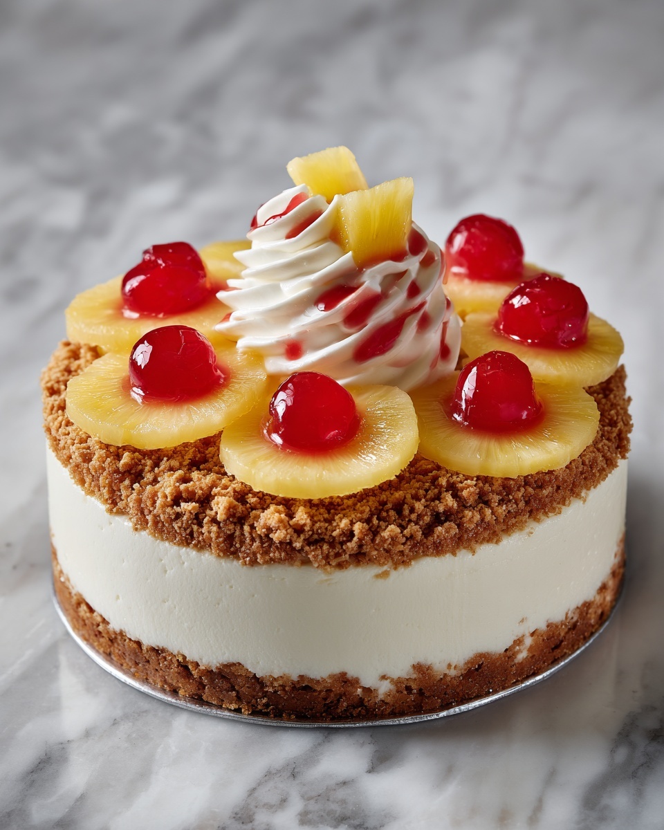 Pineapple Right Side Up Cheesecake Recipe - Recipe Image